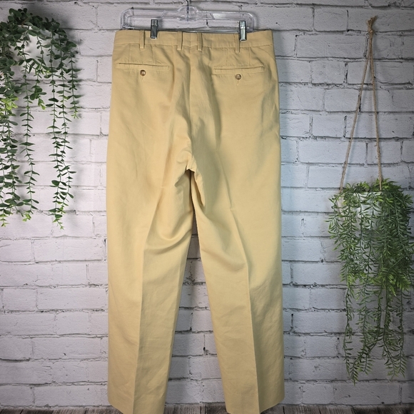 Incotex Mens Chino Pants Linen Blend Buttery Yellow Luxurious Feel Size 32 - Picture 5 of 10
